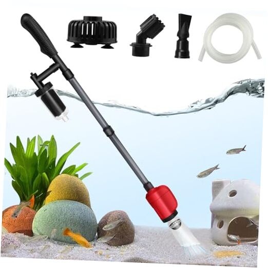 Electric Aquarium Vacuum Gravel Cleaner, 36W 6 in 1 Multifuction Automatic