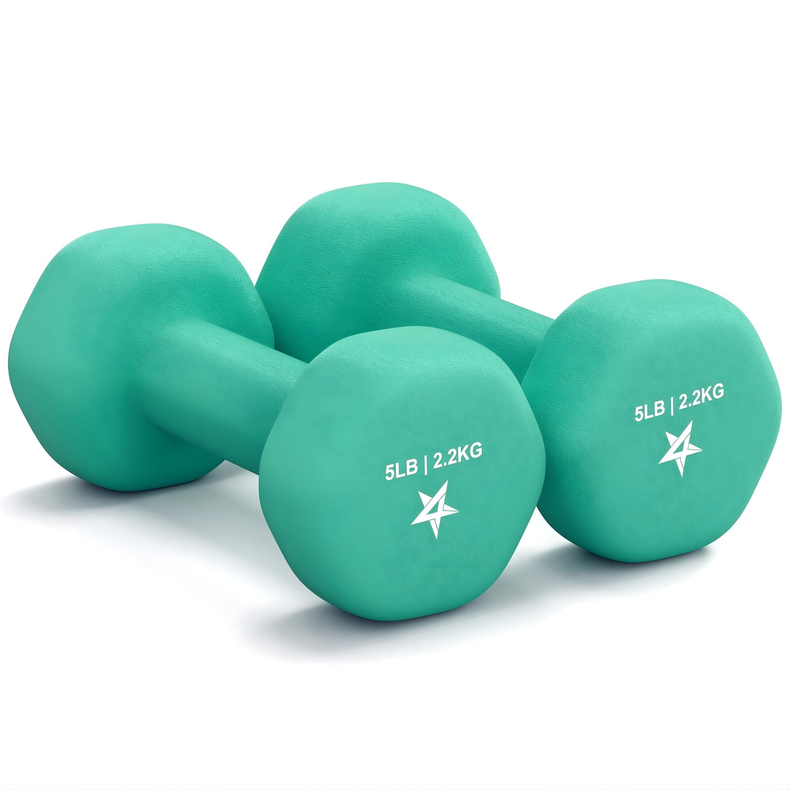Neoprene Dumbbell Hand Weight Set 2 Anti Slip Hexagon Grip Strength Workout