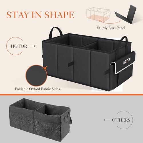 Trunk Organizer - Car Organizer with 5 Pockets, Trunk organizer Medium Black