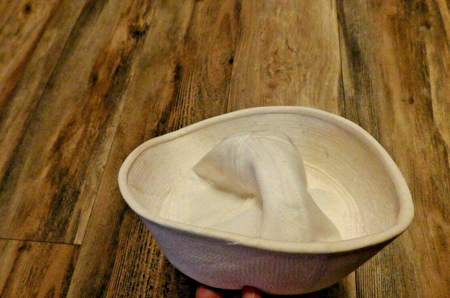 US NAVY DIXIE CUP WHITE SAILOR CAP SIZE 7 1/4