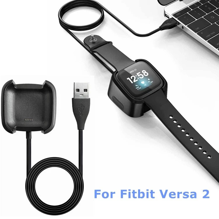 For Fitbit Versa 2 USB Charger Charging Power Dock Cradle Smart Watch