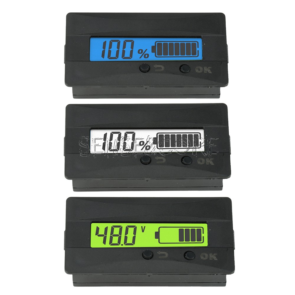 3pcs DC9-120V Universal Digital Battery Voltage Meter & Battery Level Indicator