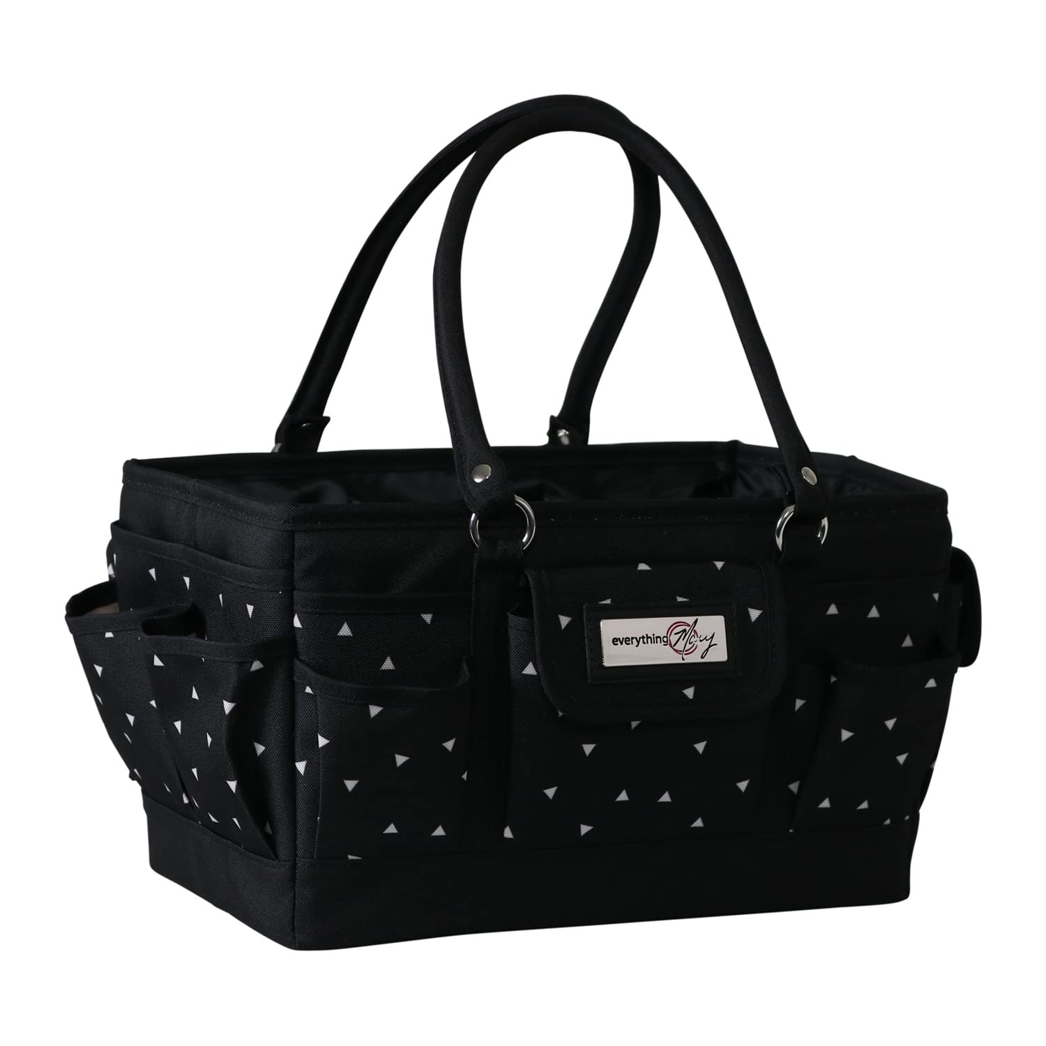 Everything Mary Deluxe Collapsible Store & Tote Large, Black & White