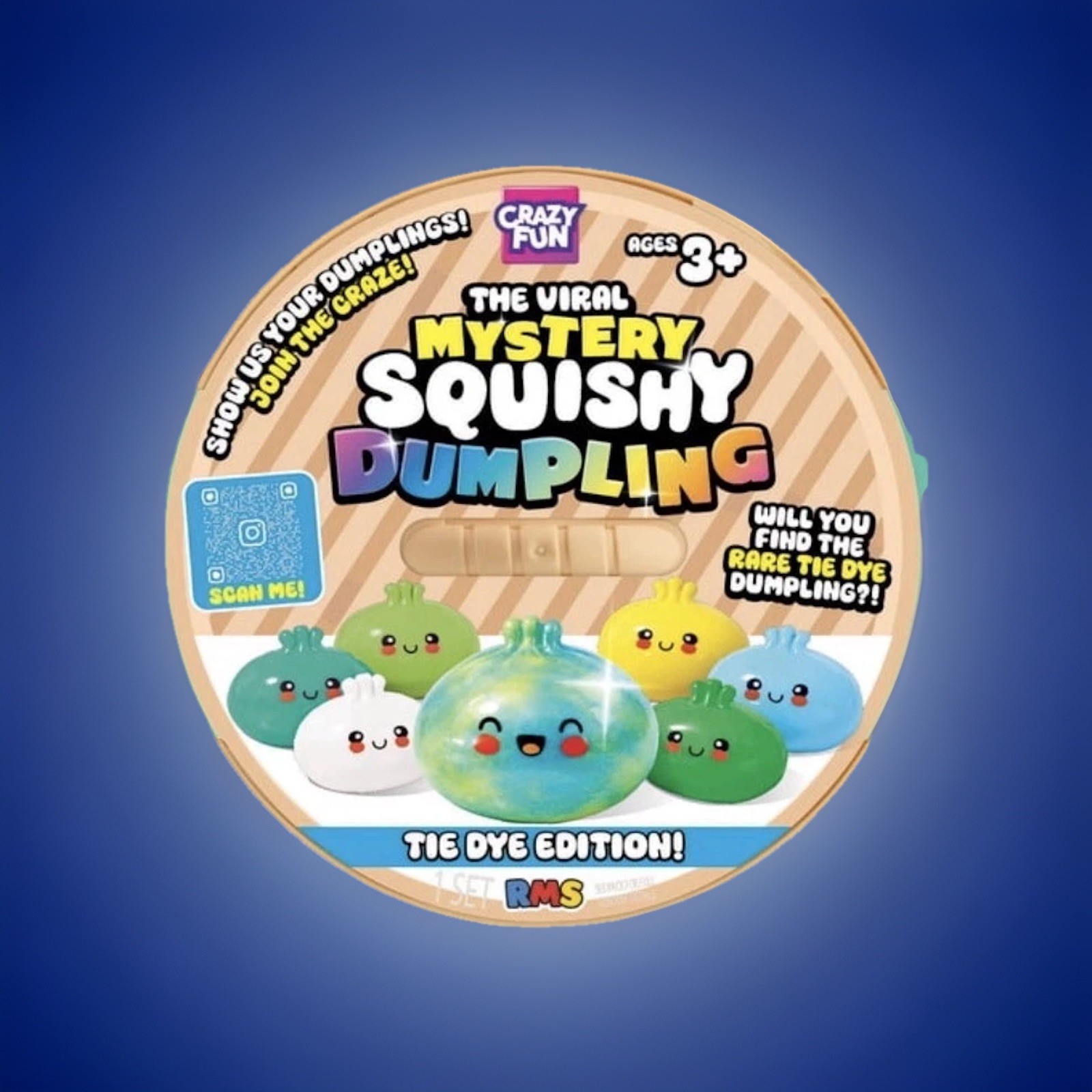 Mystery Squishy Dumpling Tie Dye Edition By Crazy Fun Authentic New Sealed