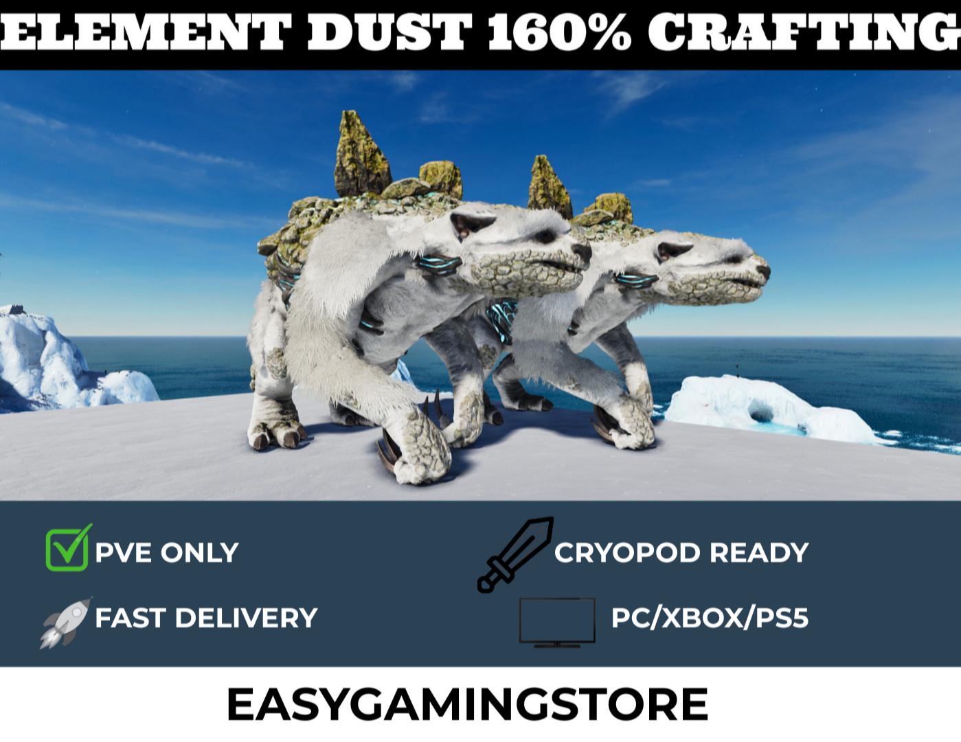 🔥ARK Survival Ascended | PvE PC/XBOX/PS5 | Element Dust & BP Gacha 160% Craft