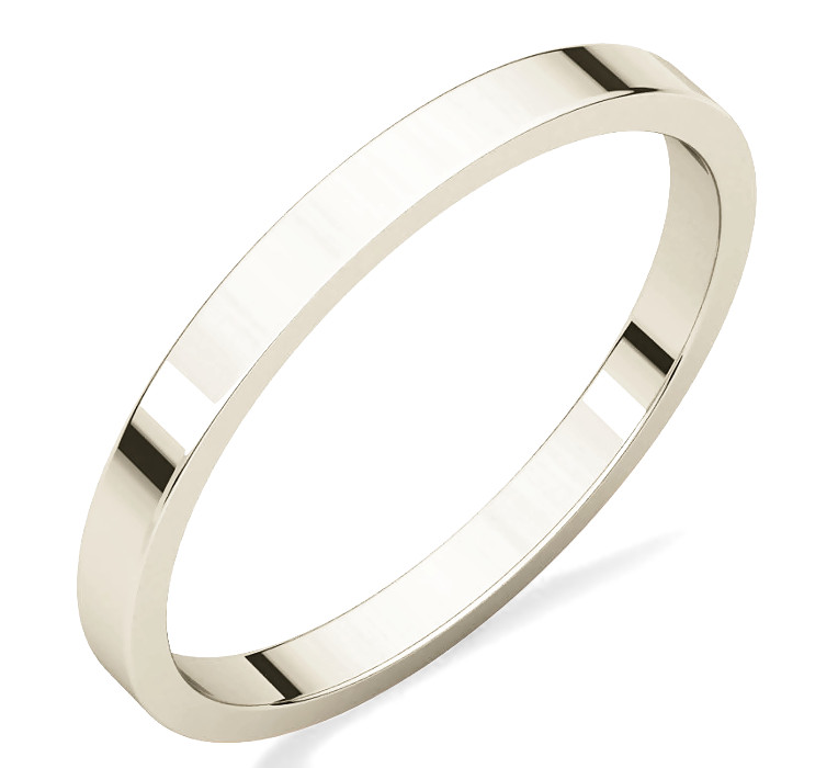 .925 Silver Flat Band Anniversary Wedding Solid 2mm Tarnish Resistant All Sizes