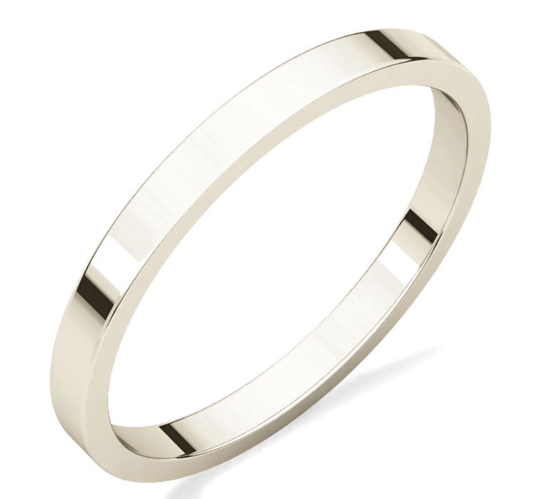 .925 Silver Flat Band Anniversary Wedding Solid 2mm Tarnish Resistant All Sizes