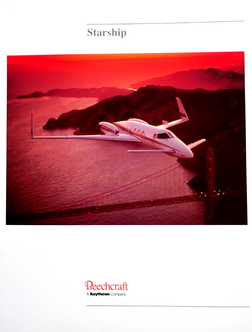 Beech Starship Composite Fuselage Pressurized Twin-Turboprop Pusher '91 Brochure