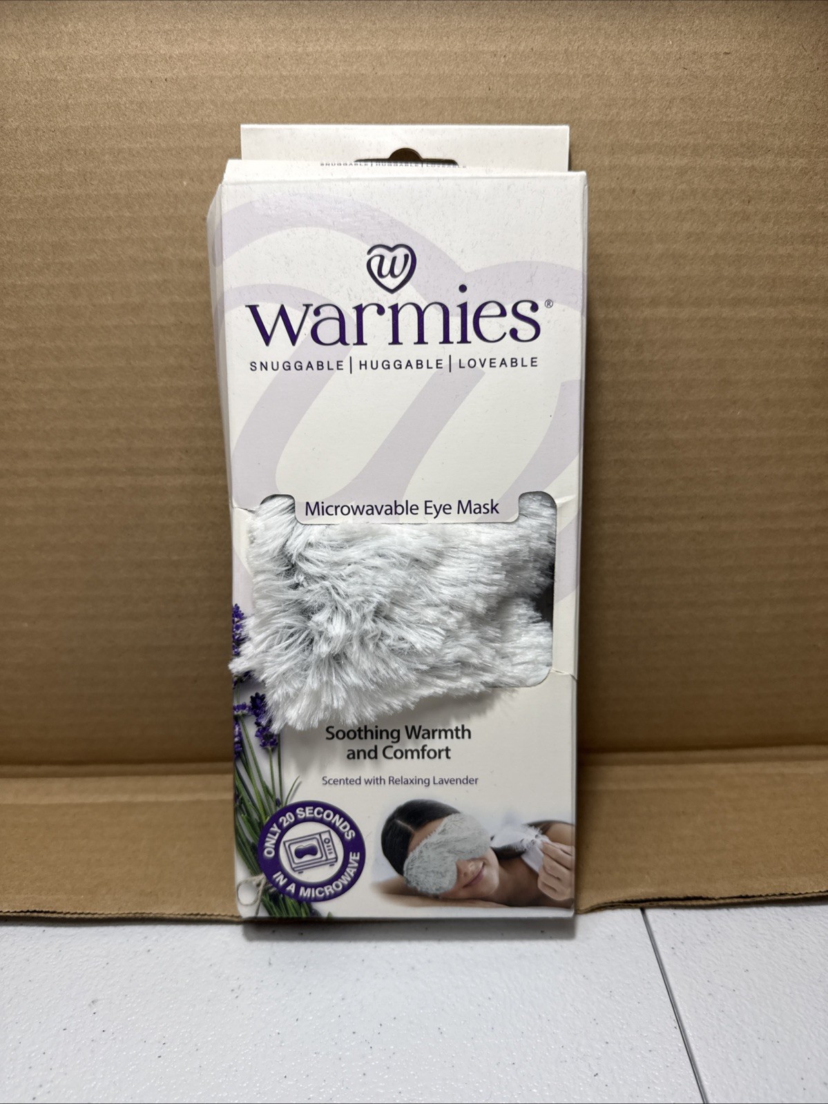 WARMIES Loveable Microwavable Warmies Eye Mask- w/ Lavender Scent NIB