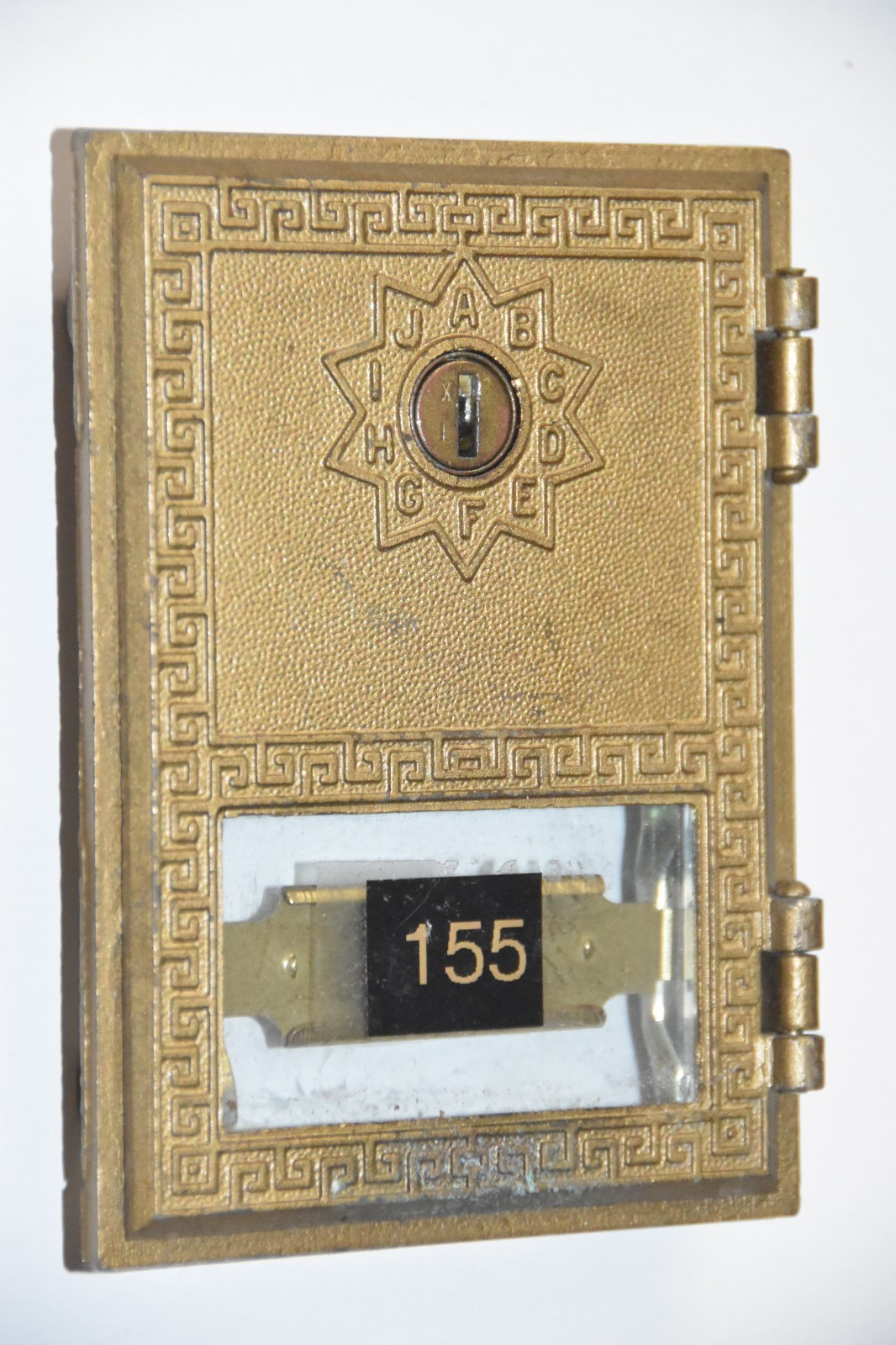 Vintage USPS Brass Postal PO Security safety Box DOOR W/ Key