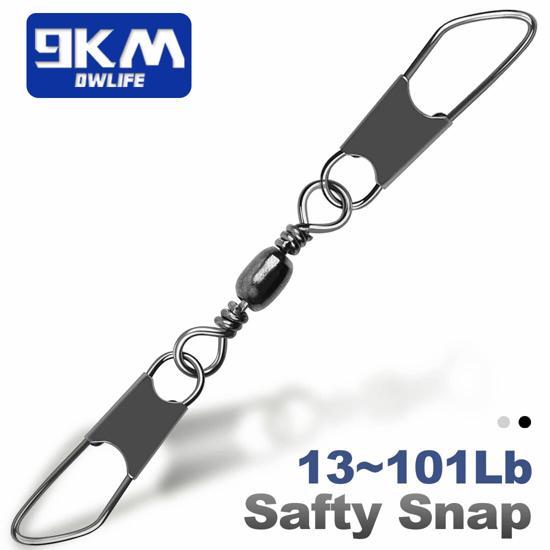 25~50Pcs Double Fishing Snap Swivels Stainless Steel Safety Snaps Fishing Swivel