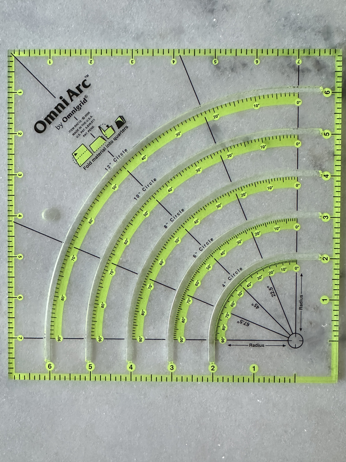 Omnigrip OmniArc Circle Cutter The Non-Slip Ruler (R4C12)