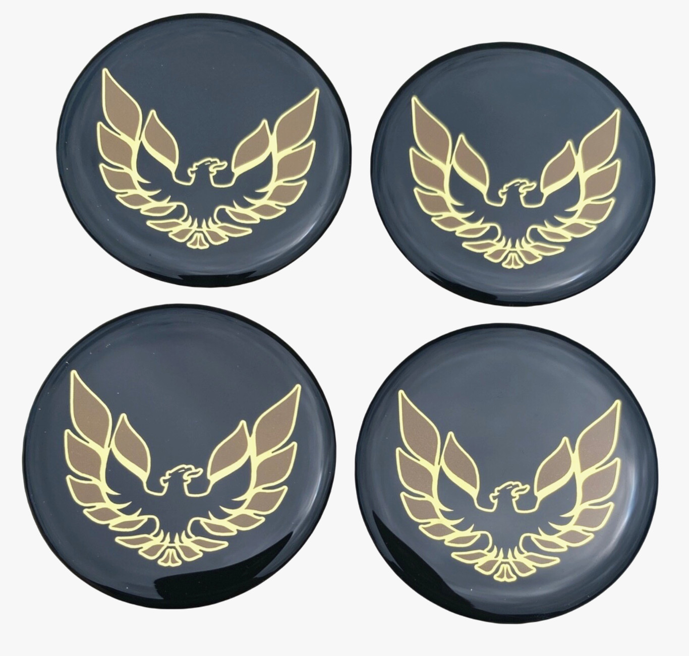 Gold Pontiac Firebird TRANS AM Wheels Center Cap decals emblems rims steering
