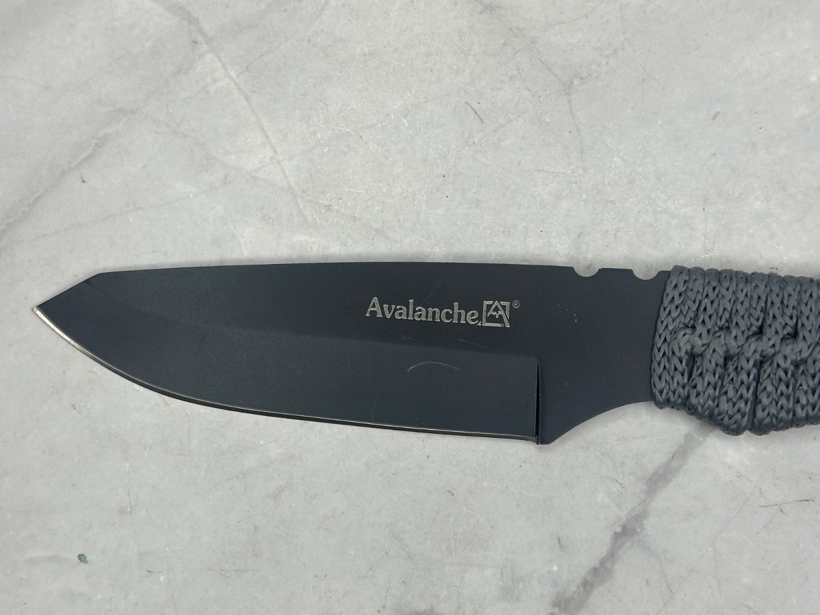 Avalanche 8" Fixed Blade Camping Knife Rope Wrapped Handle 5" Blade