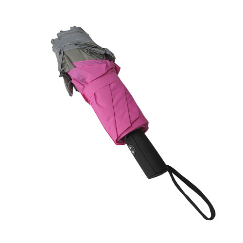Revers-A-Brella Portable Umbrella with Reflective Border Pink A390219