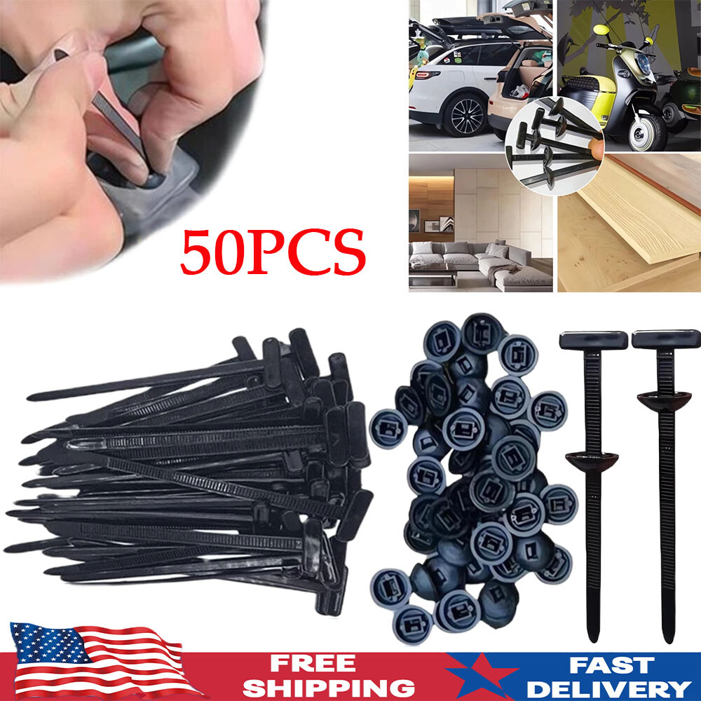 Universal Nylon Cable Tie Buckle, Heavy Duty Self-Locking Nylon Zip Ties Holder