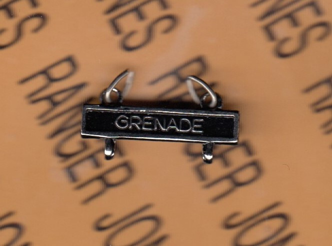 US Army Marine Corps Marksmanship GRENADE Gun Stabrite hanger tab badge GHBSB