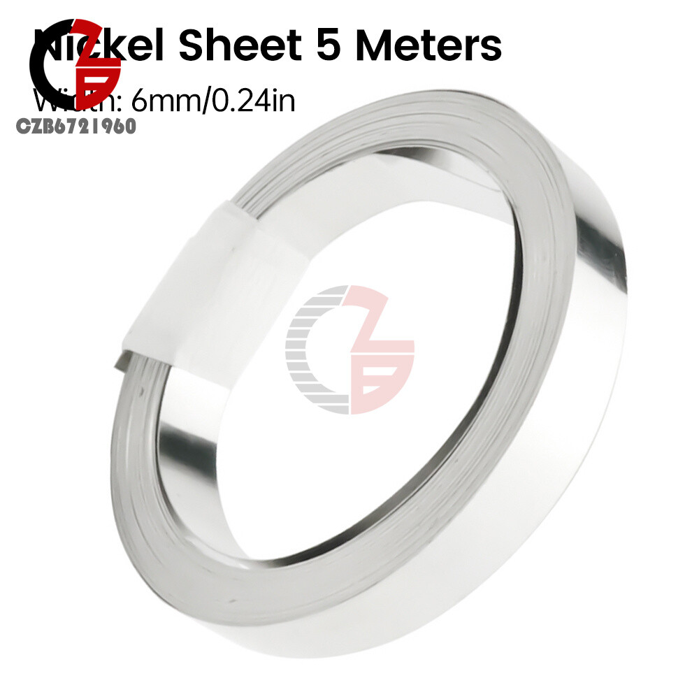 Nickel Plate Nickel Strip Tape 5m For 18650 26650 Li Battery Spot Welding 6mm
