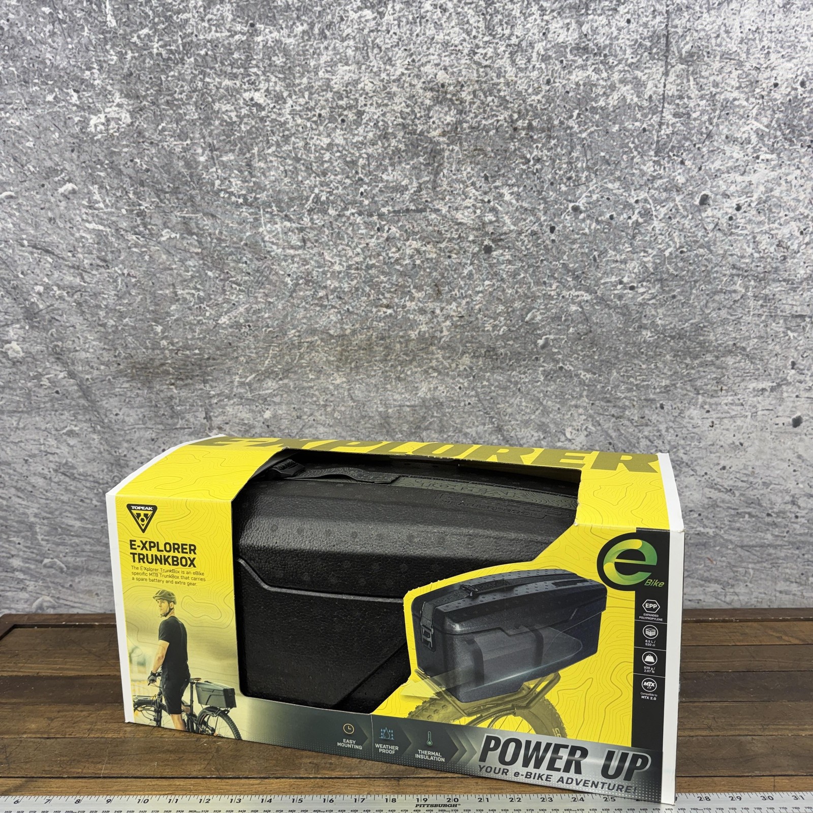 Topeak E-Xplorer TrunkBox Rear Rack Bag Black E-Bike MTX QuickTrack 1295g Bike