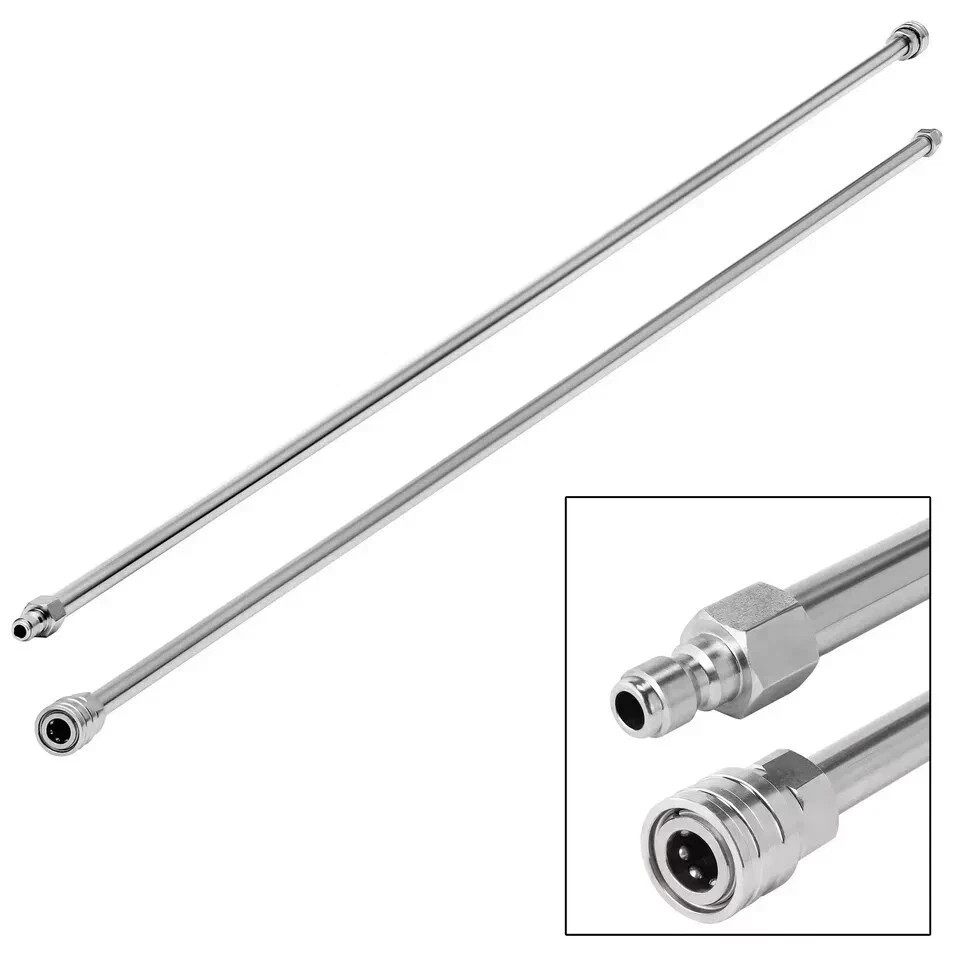 60" Pressure Washer Wand Extension 1/4" Quick Connect Stainless Steel 2-PACK