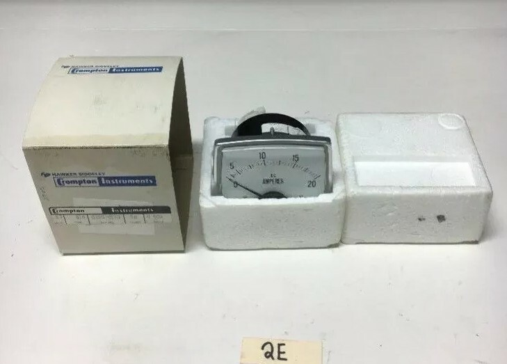 New Crompton Instruments 02AA LSNG AC Amperes Panel Meter 0-20A Warranty!