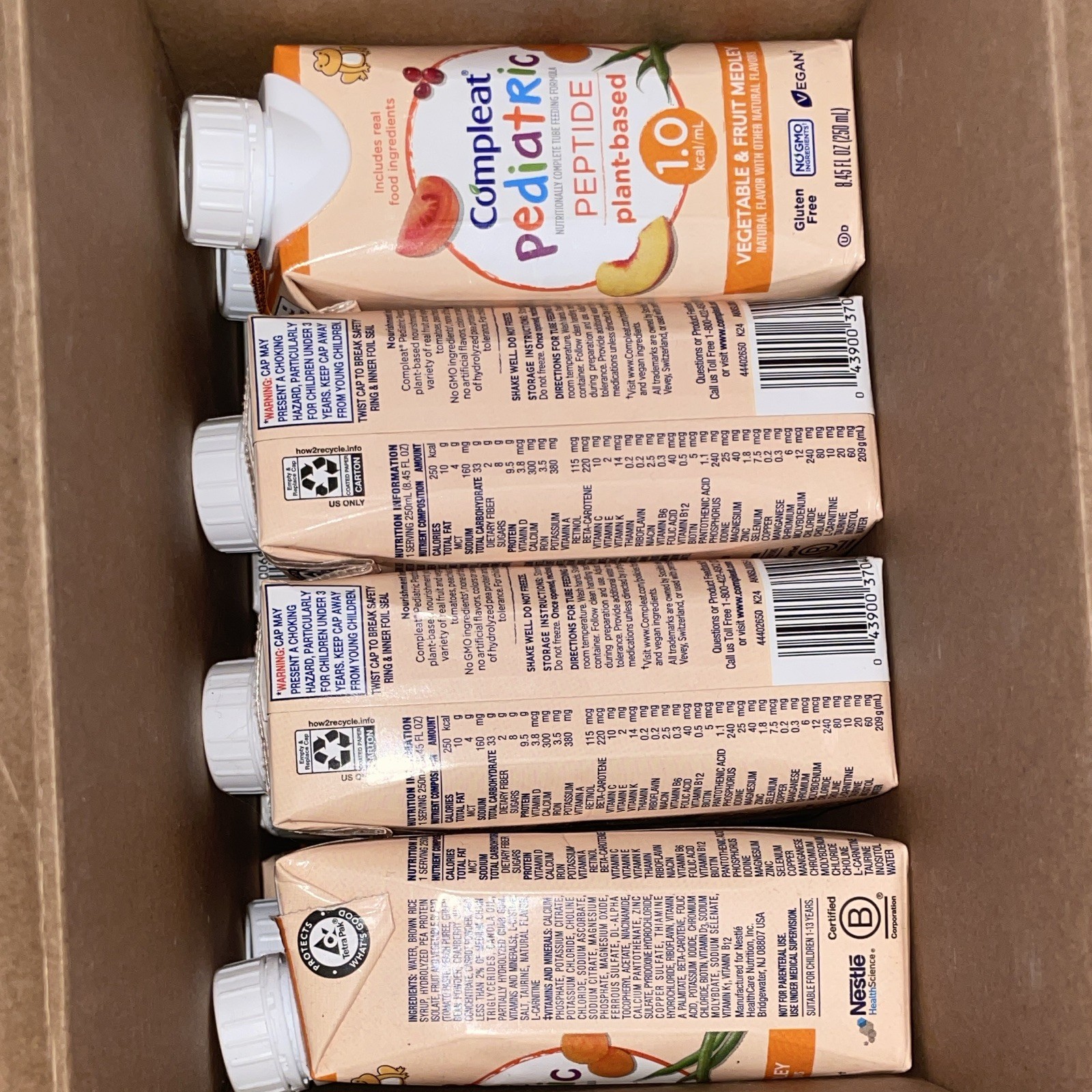 16-PACK Compleat Pediatric Peptide Plant-Based 1.0 k/cal