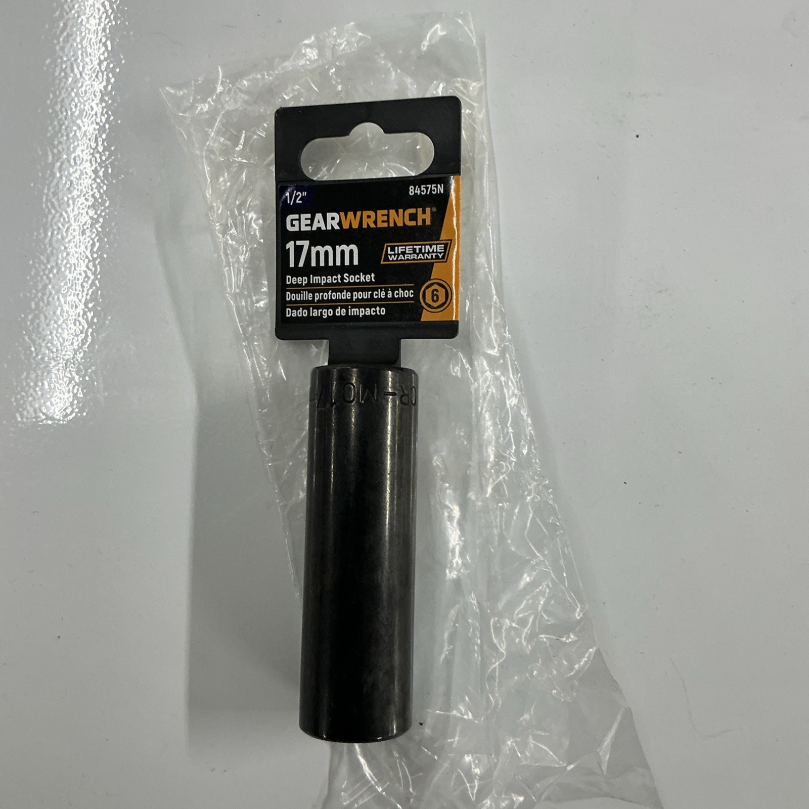 GearWrench 84575N 1/2" Drive 17 mm 6-Point Deep Impact Socket