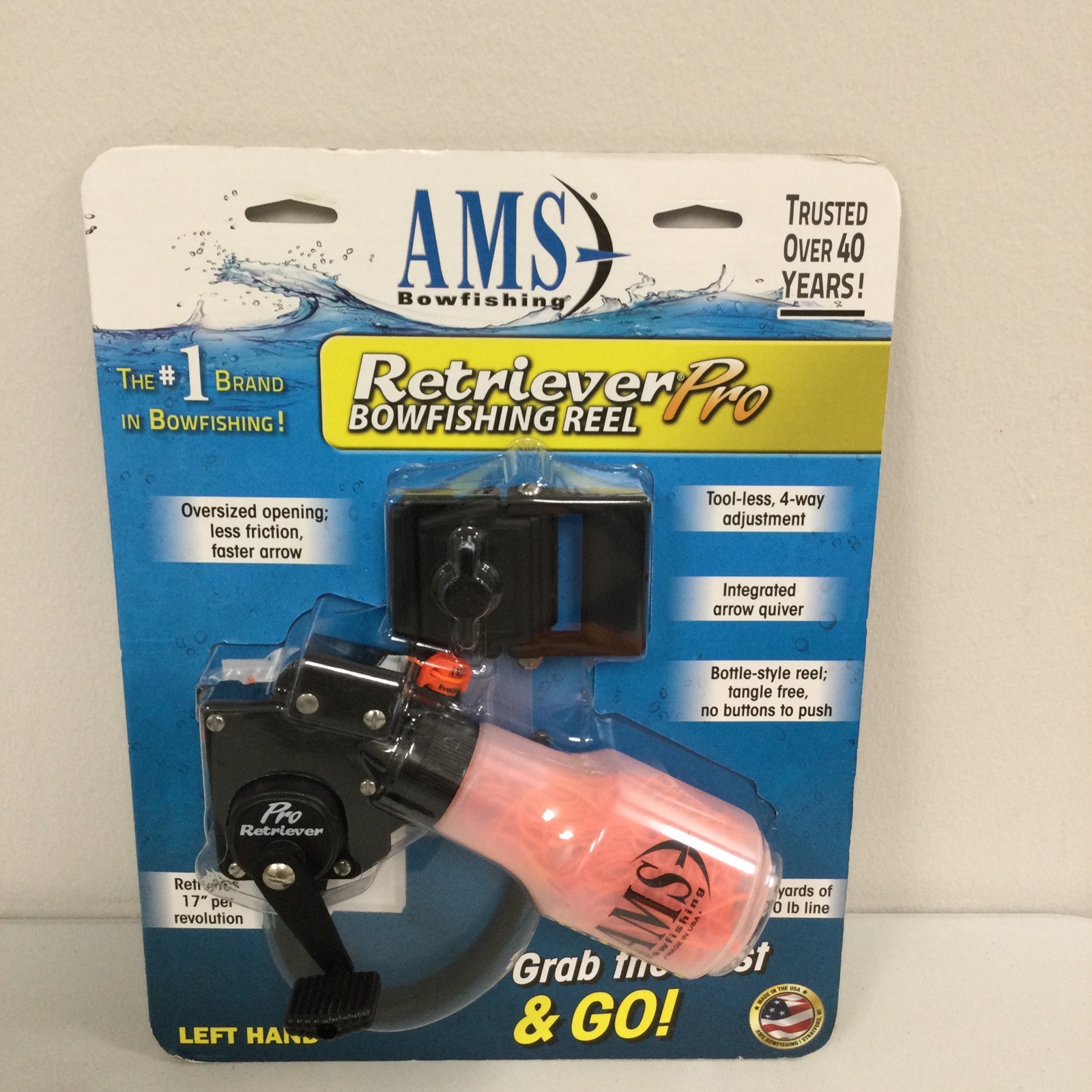 AMS Bowfishing Reel Retriever Pro Tournament Series Left Handed 610L-12
