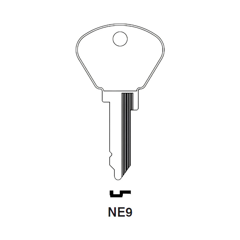 F74T / NE9 Key Blank Nickel