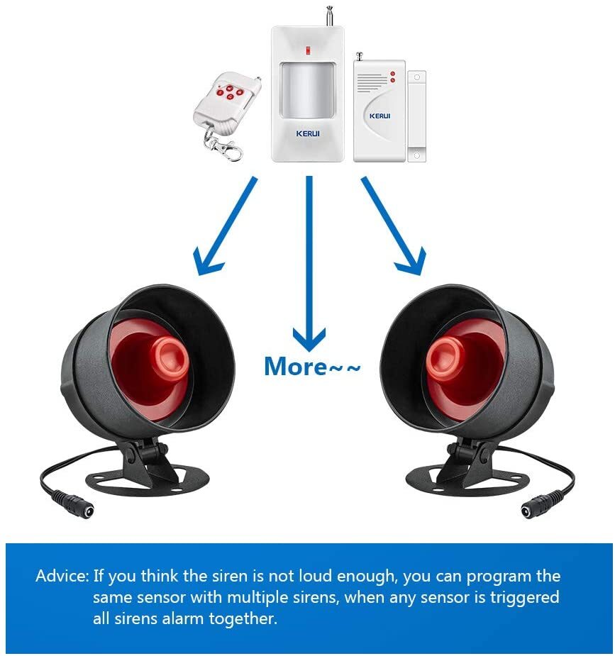 Simple DIY Wireless Safety Alarm System Window Sensor Burglar Warning Kit