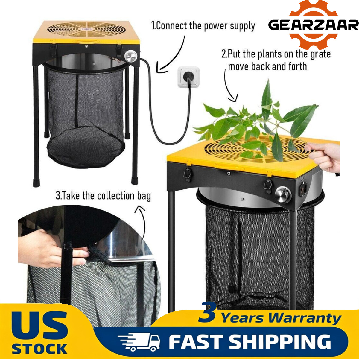 18in Electric Trimmer Hydroponic Trimmer 3 Speed Trim Leaf Bud Trim Reaper NEW