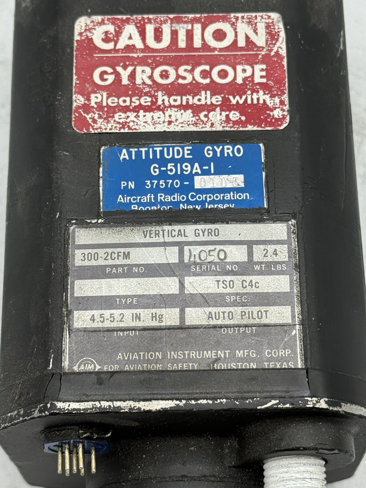 AIM 300-2CFM AUTO PILOT VERTICAL GYRO ADI