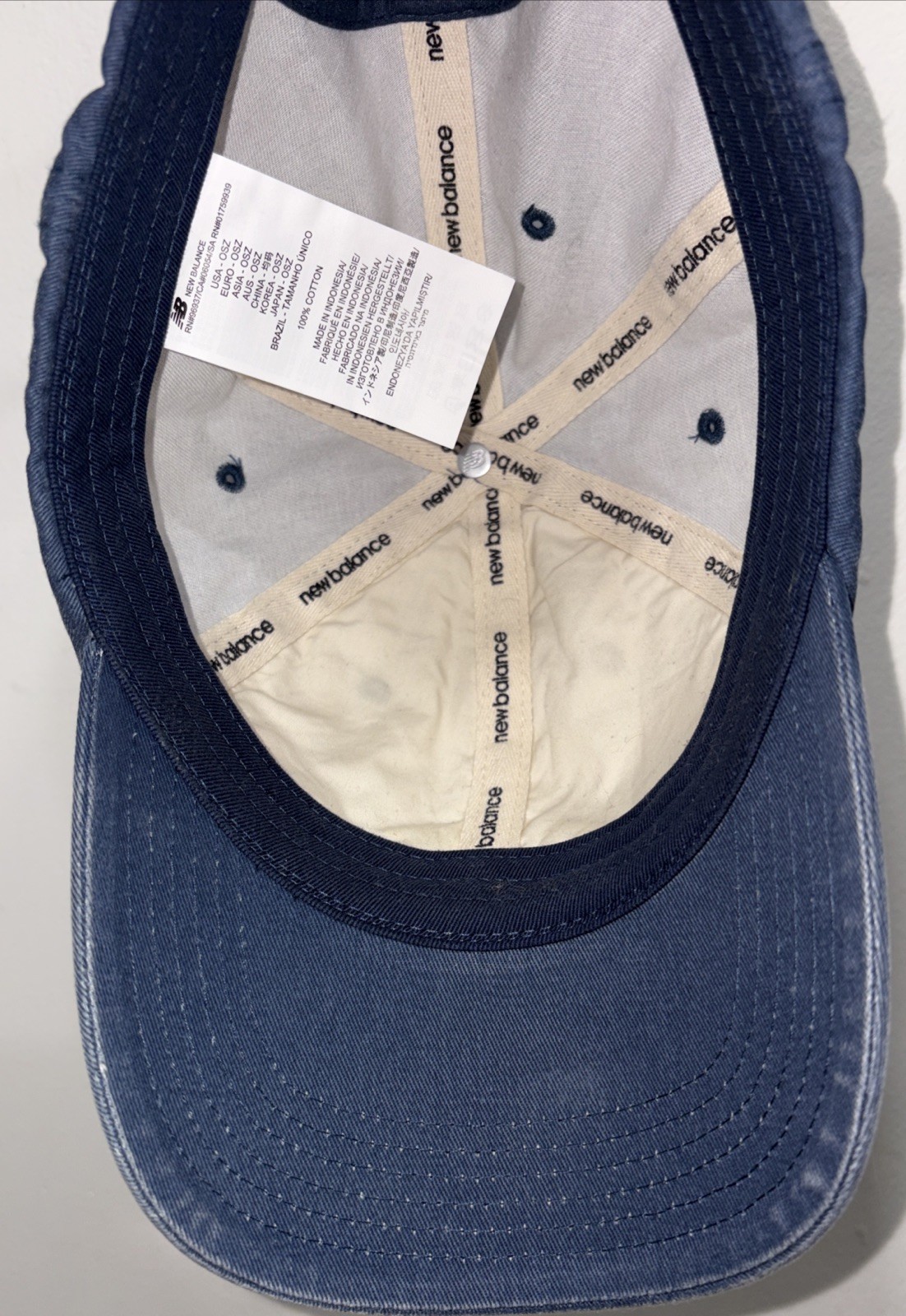 New Balance Athletic Dept. Navy Baseball Cap 100% Cotton Adjustable Hat