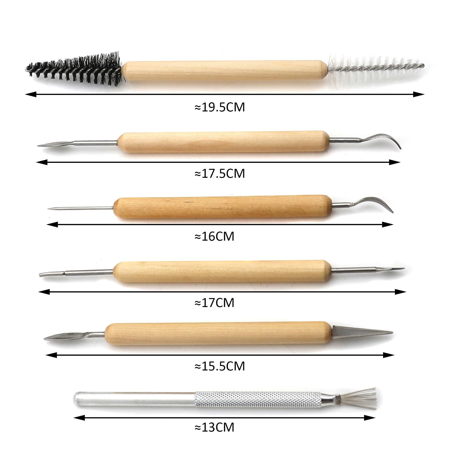 11Pcs Pottery Clay Sculpting Tool Set Wooden Handle Ceramic Carving Shaping Tool