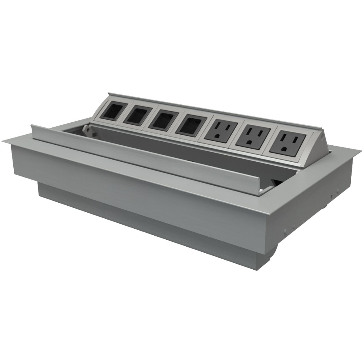 Aluminum Double-Door Power Data Distribution Centers - In Desk - MHO/MHO