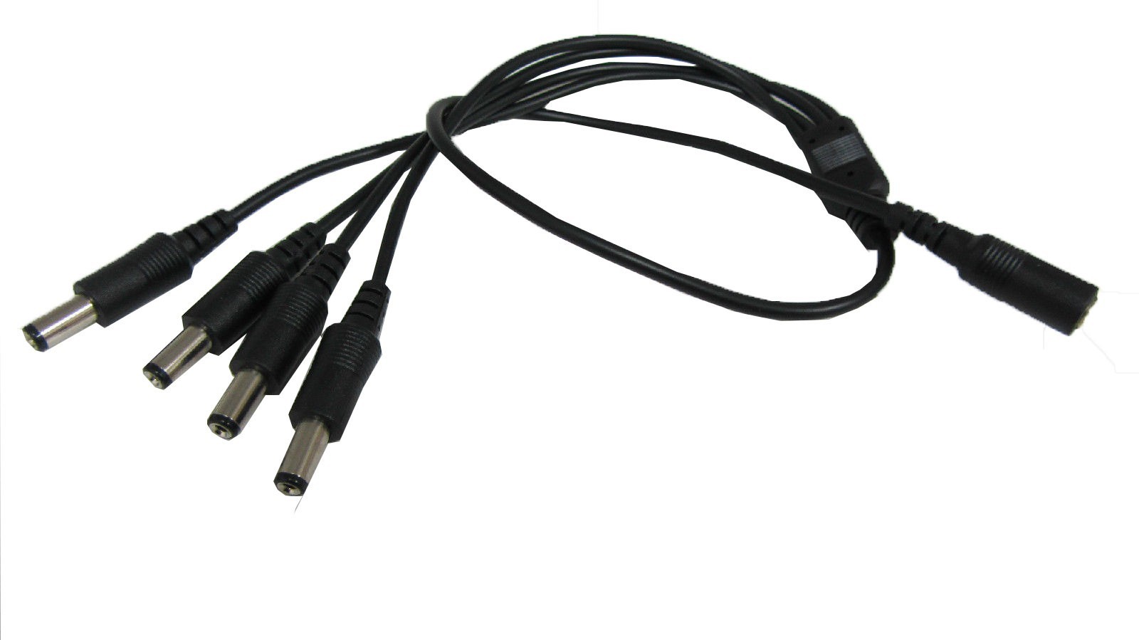 1X DC Power Splitter Cable 1 Male to 4 Female for CCTV Cameras (2.1x5.5mm)