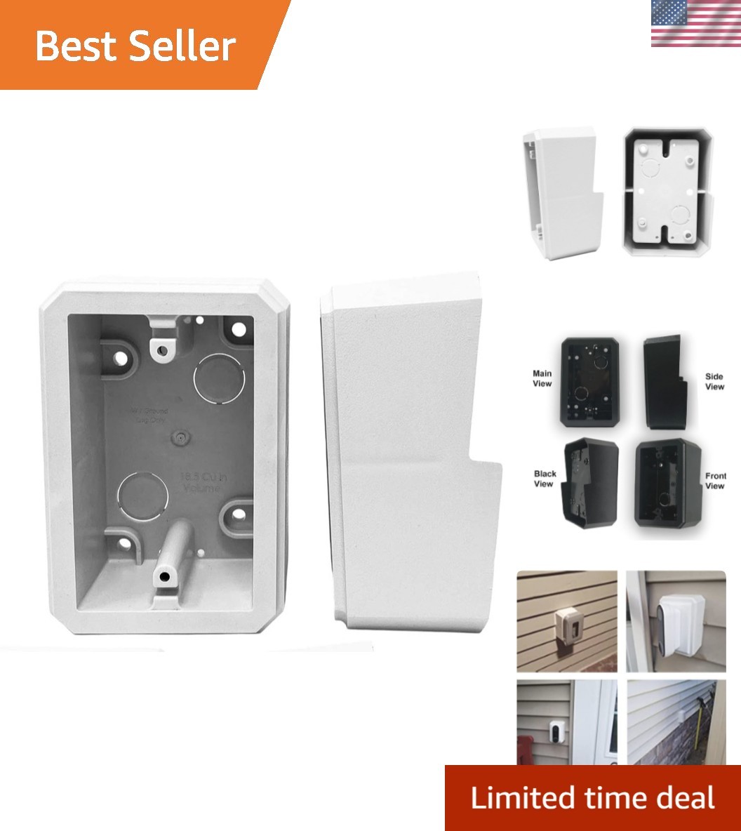 Weatherproof 1-Gang Electrical Box for 1/2 Inch Lap Siding - Paintable White