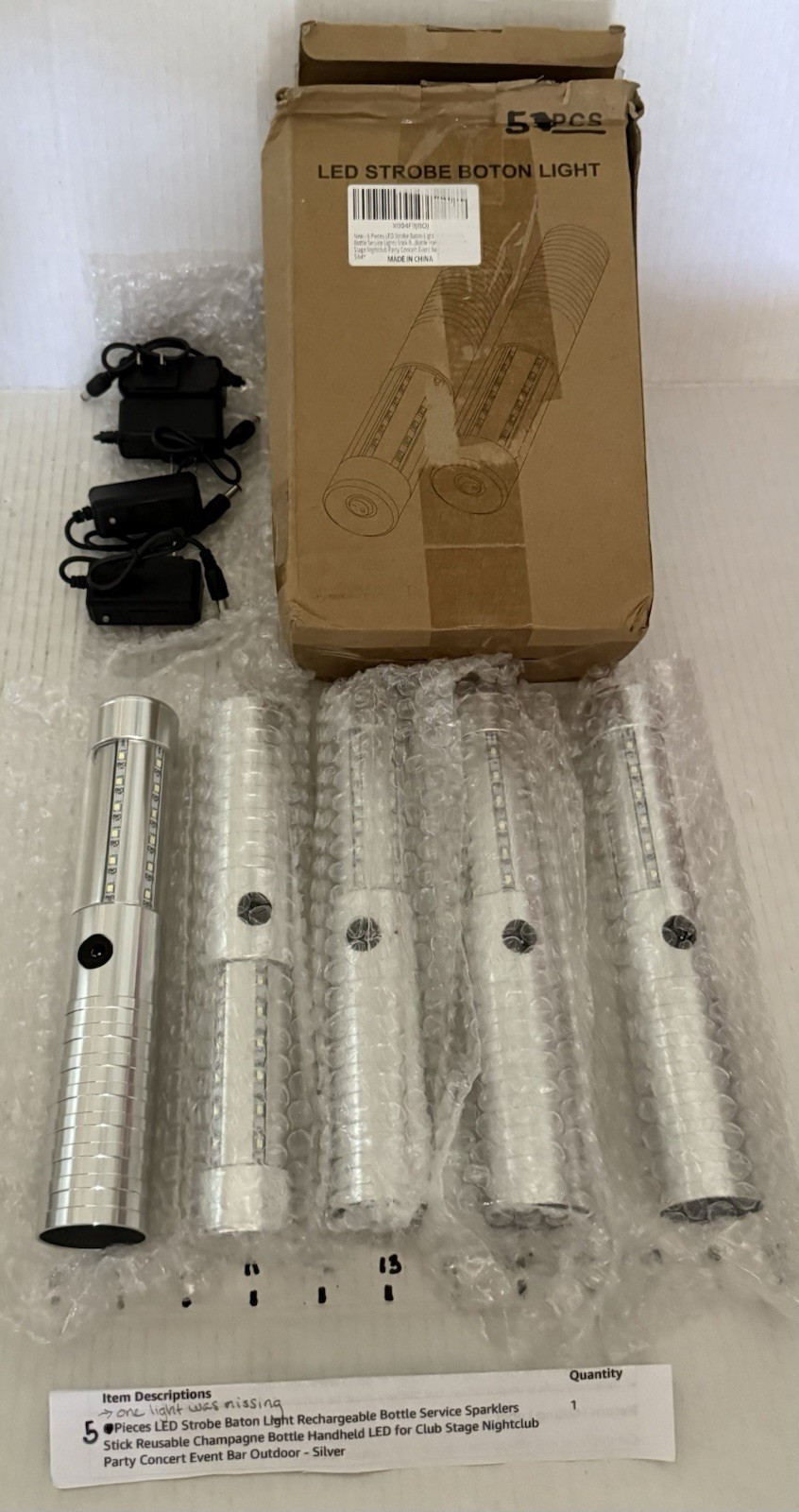 Handheld Rechargeable LED Strobe Baton Lights