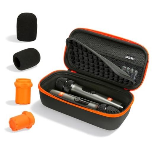 Wireless Microphone Case for JBL Two Mic System & PartyBox Mic | Hard Shell,