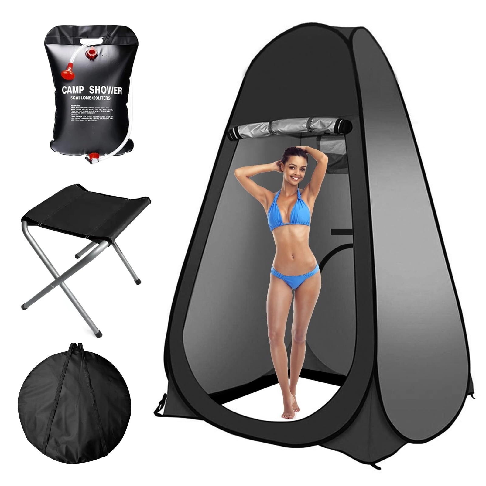 Pop Up Privacy Shower Tent Portable Outdoor Sun Shelter Camp Toilet... Fast Ship