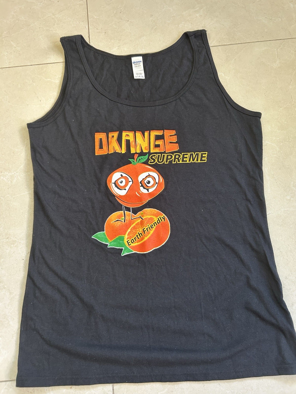ORANGE SUPREME black Tank Top Size Large Women’s Or Men’s Medium