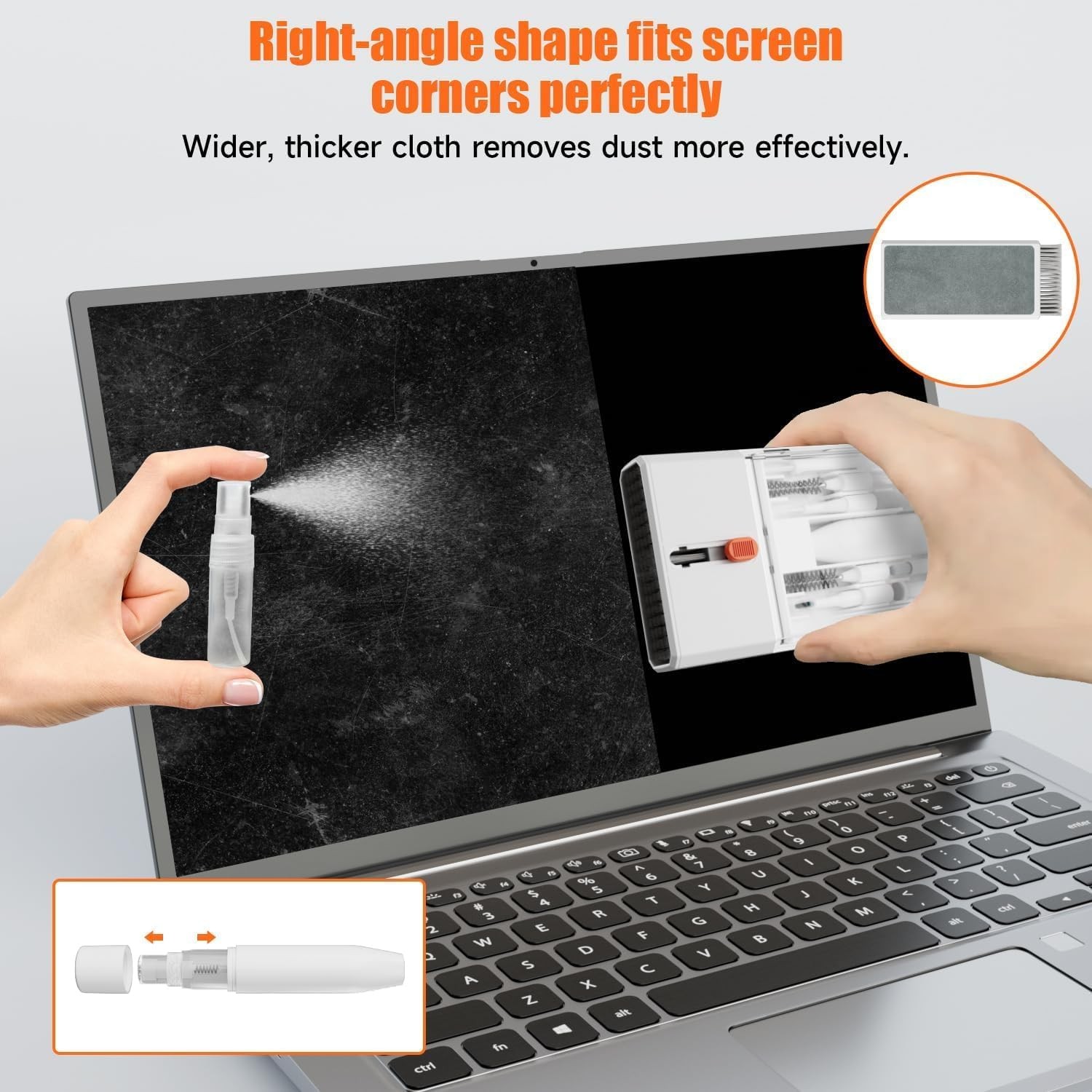 Laptop Cleaning Kit Keyboard Cleaner Brush, 22-in-1 Multi-Function White