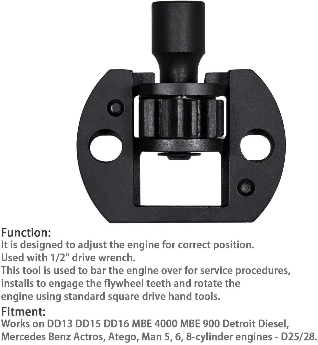 Engine Barring Tool Flywheel Turning for DD13 DD15 DD16 MBE4000 MBE900 1/2in
