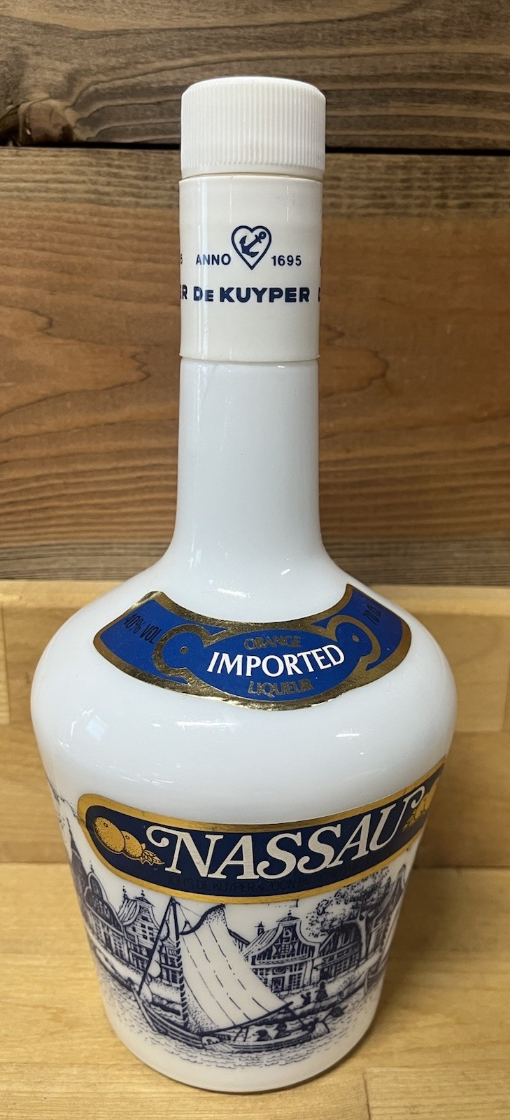 NASSAU De Kuyper Imported Bottle Orange Liquor EMPTY