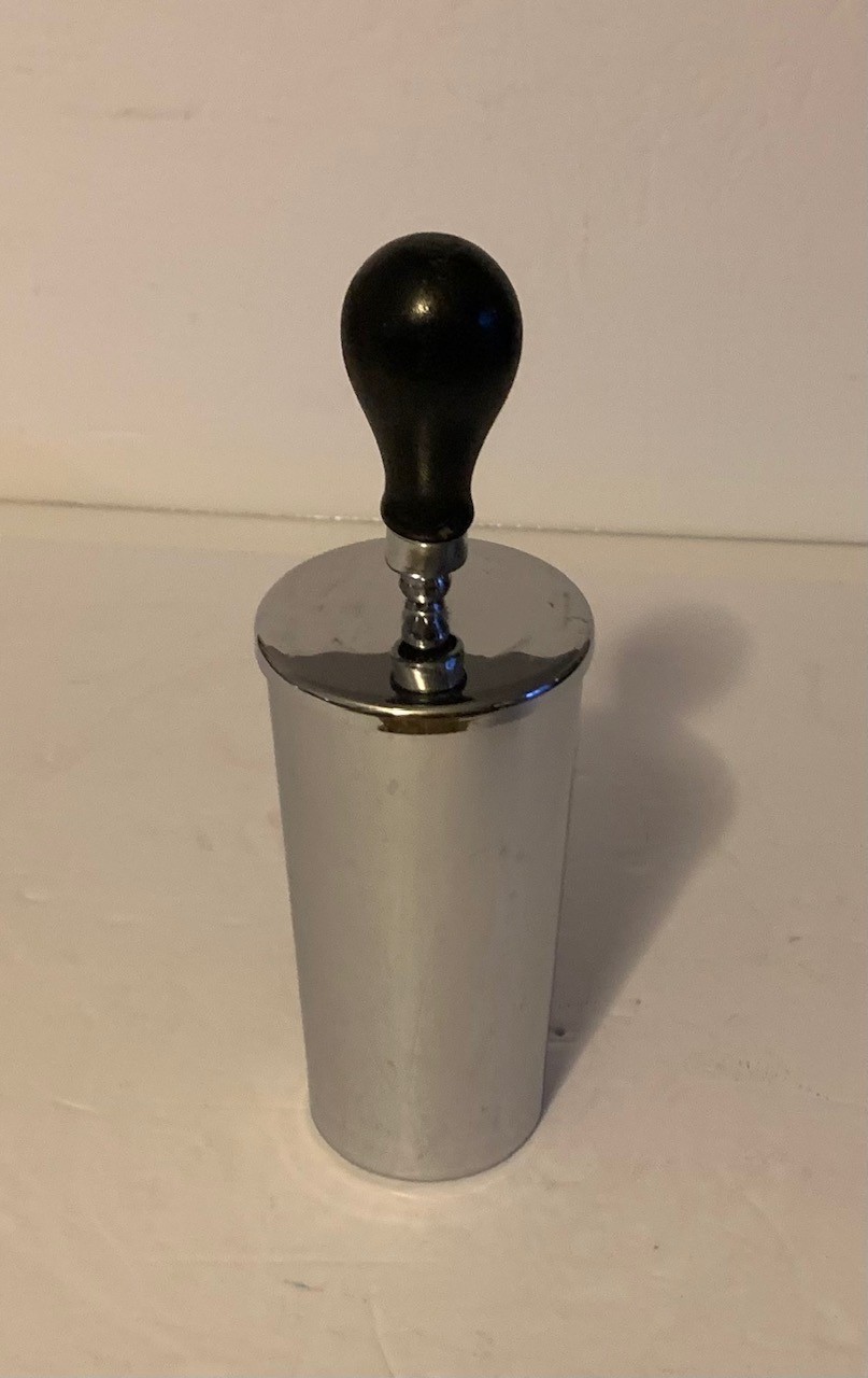 Vintage 1930's Schulte Brass Mfg. Company Chrome Manual Ice Crusher - 8.5" Tall