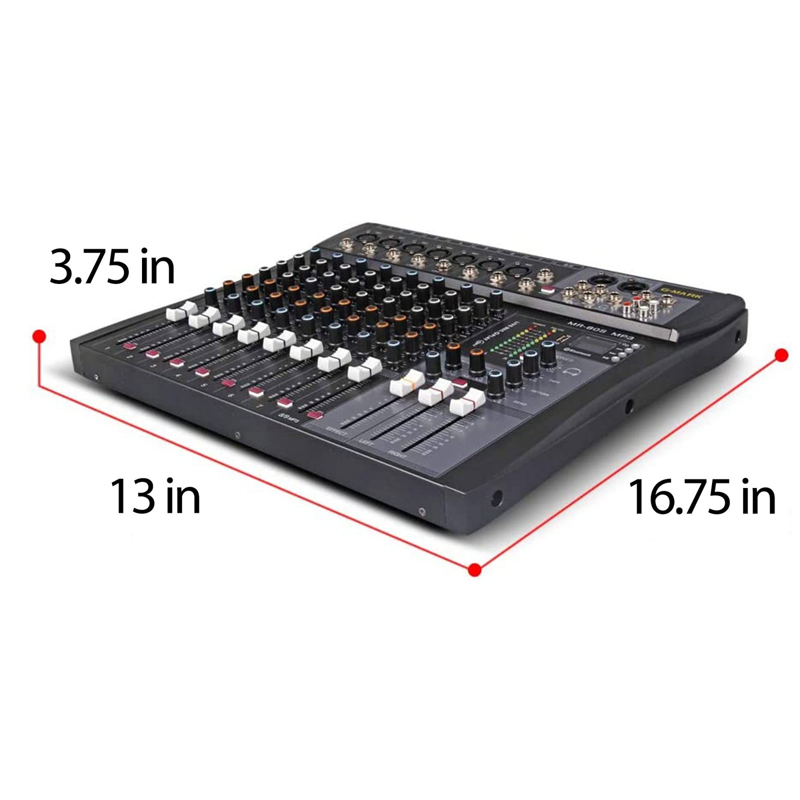 G-MARK MR80S Audio Mixer Interface USB Bluetooth Mixing Console 8 BLACK