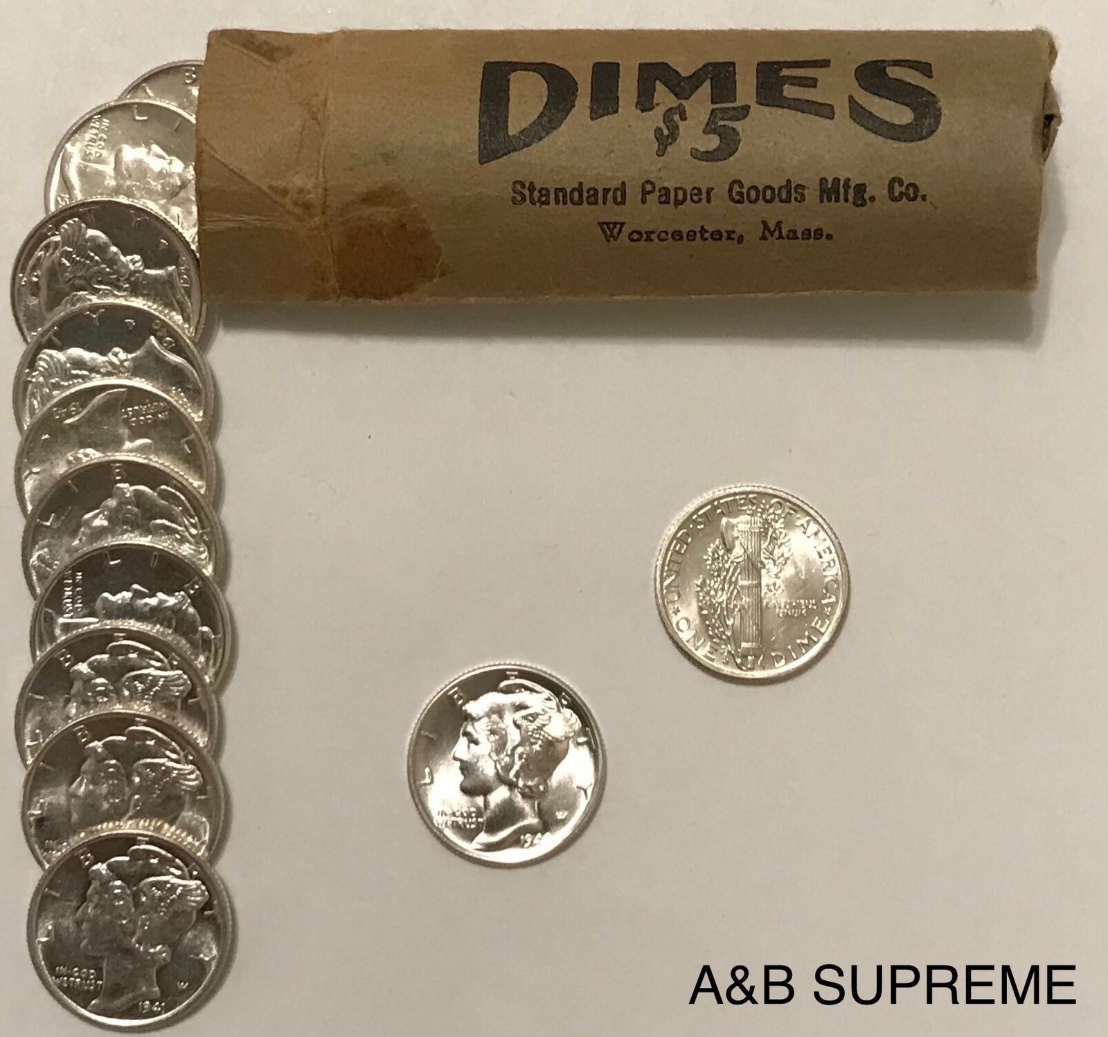 (1) Mercury Dime From OBW Roll Estate Hoard CHOICE-GEM Bu Unc 90% Silver