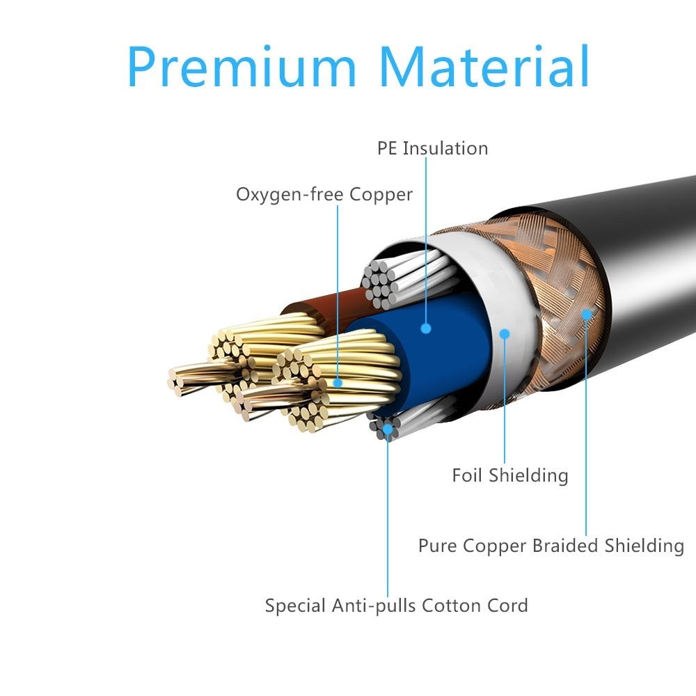 6ft DMX Cable Gold Plated 3 Pin XLR Male to Female for Stage Lighting 4 Pack