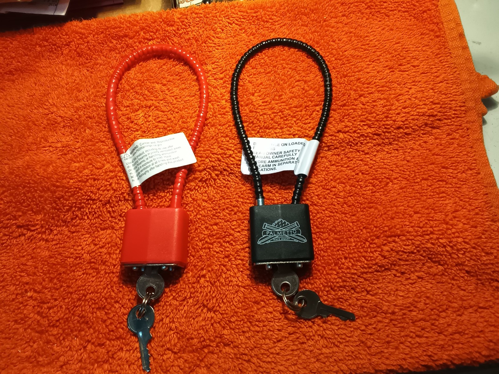 Firearm Gun Safety Cable Lock 12" Brand New with 2 Keys"