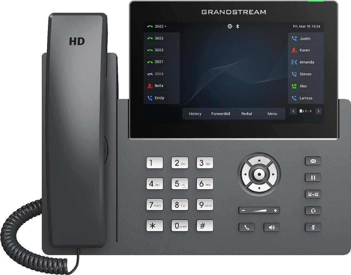 Grandstream GRP2670 12-Line 6 SIP IP Phone WiFi Bluetooth Color Touchscreen